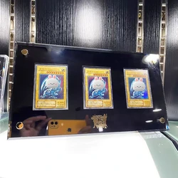 Yu-Gi-Oh 25esimo anniversario Acrilico Occhi azzurri Drago bianco Dio egiziano Espositore Set di supporti Contiene carte Regalo Giocattolo