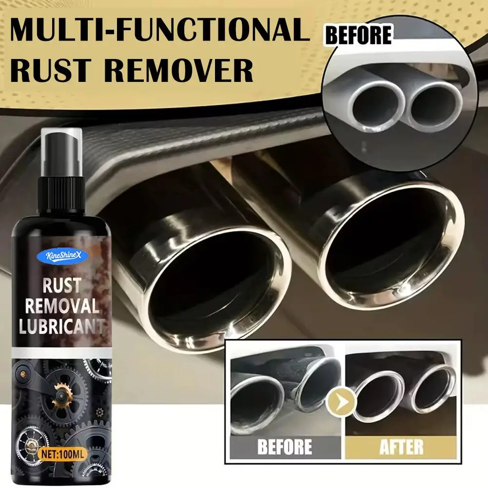 Heavy-Duty Metal Rust Remover Lubricant Spray - Multi-Purpose Brake & Chain Degreaser, Friction-Reducing Formula With Corrosion