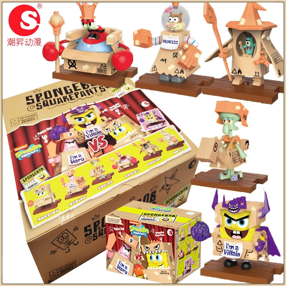 

Original SpongeBob SquarePants Brave Stage Series Blind Box Cartoon Anime Figure Model Collection Toys Desk Decor Holiday Gifts