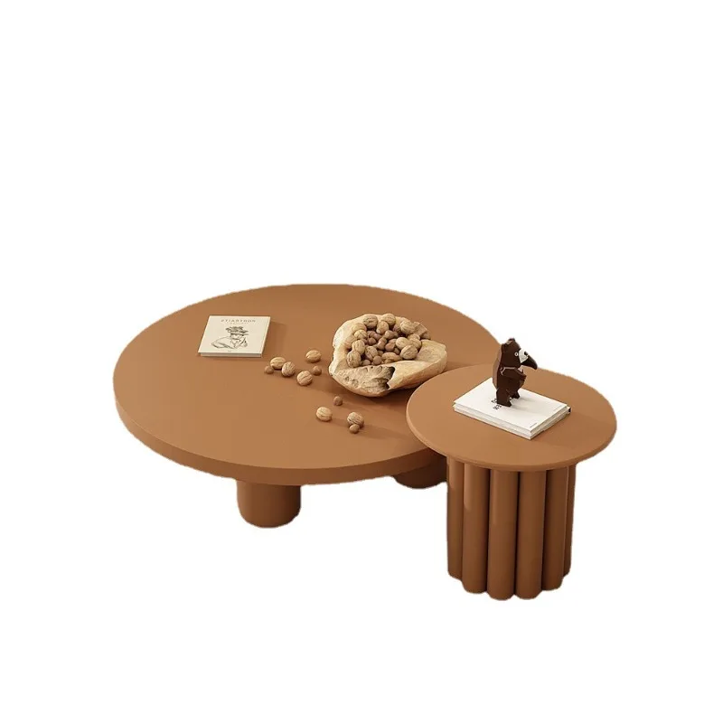

French Internet celebrity personality creative solid wood round coffee table