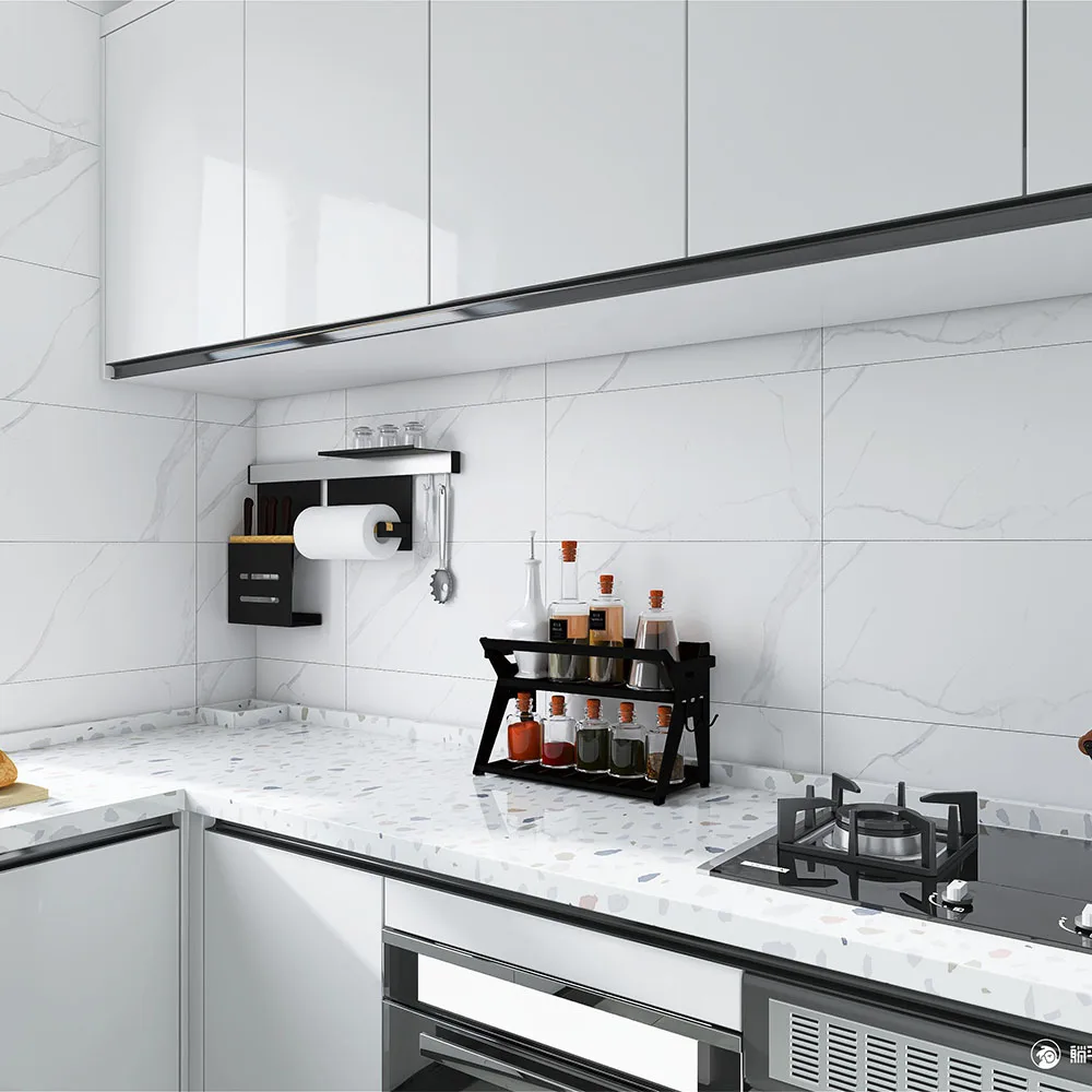 DIY Oil-Proof Self-Adhesive Kitchen Living Room Waterproof Moisture-Proof Wallpaper Countertop Tile Marble Sticker Home Decor