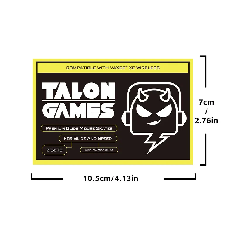 TALONGAMES-pies de ratón gris claro, patines de ratón de borde curvo personalizados para VAXEE XE, reemplazo de pies de ratón inalámbrico, 2 juegos