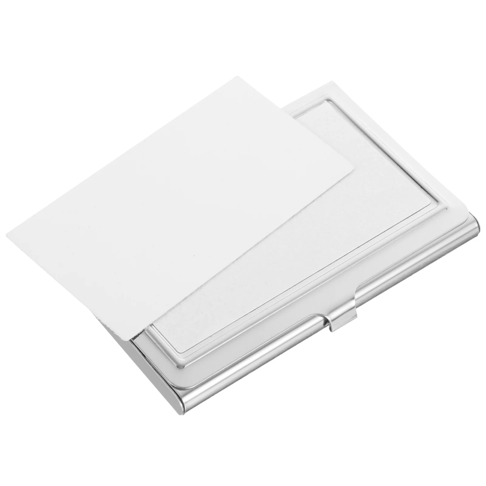 Business Card Case Unfinished Heat Transfer Cards Sublimation Holder Container Stainless Steel Nameplates Making