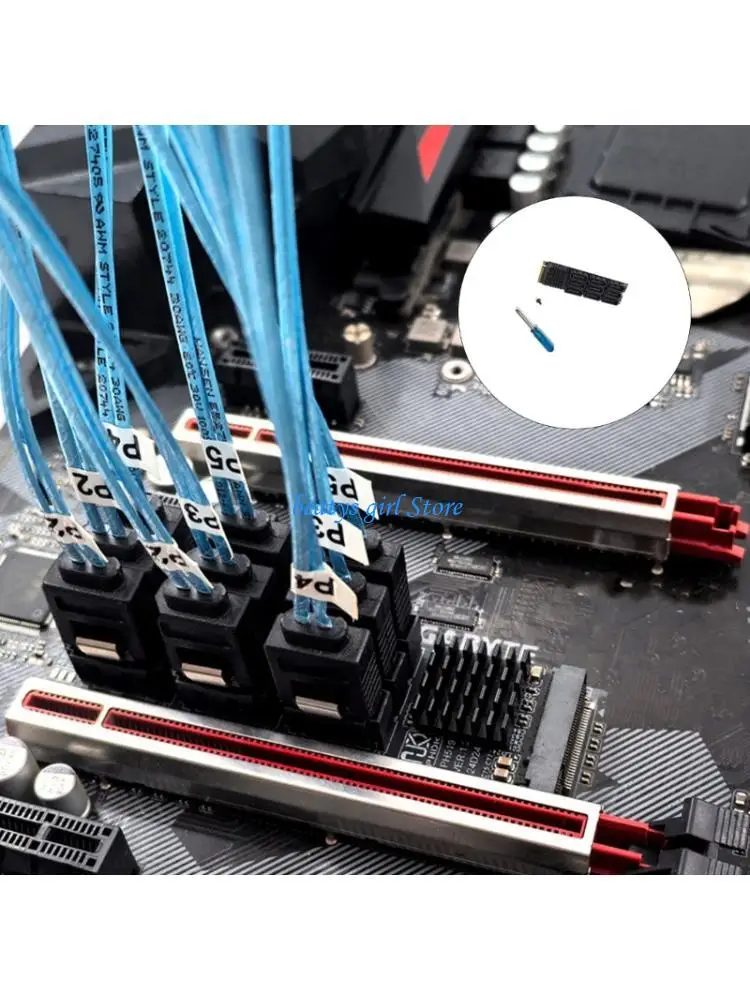 

C7AB 9 Channel SATA3 PCIe Storage Controller Controller Card для Multiiple Drive Arrays и Server