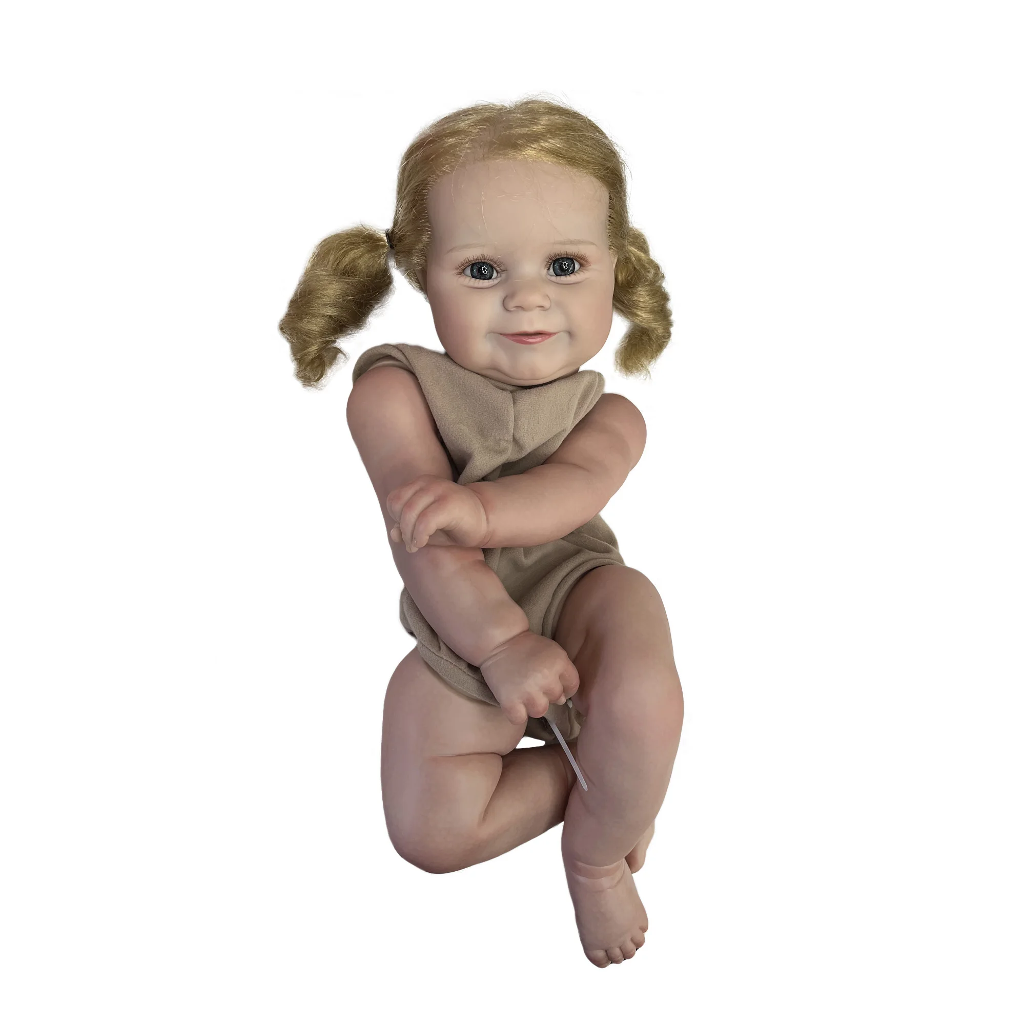 18 Inch Maddie Reborn Doll Kits Painted Ready With Blond Mohair Handmade Bebe Kits Unassembly DIY Painted Kits