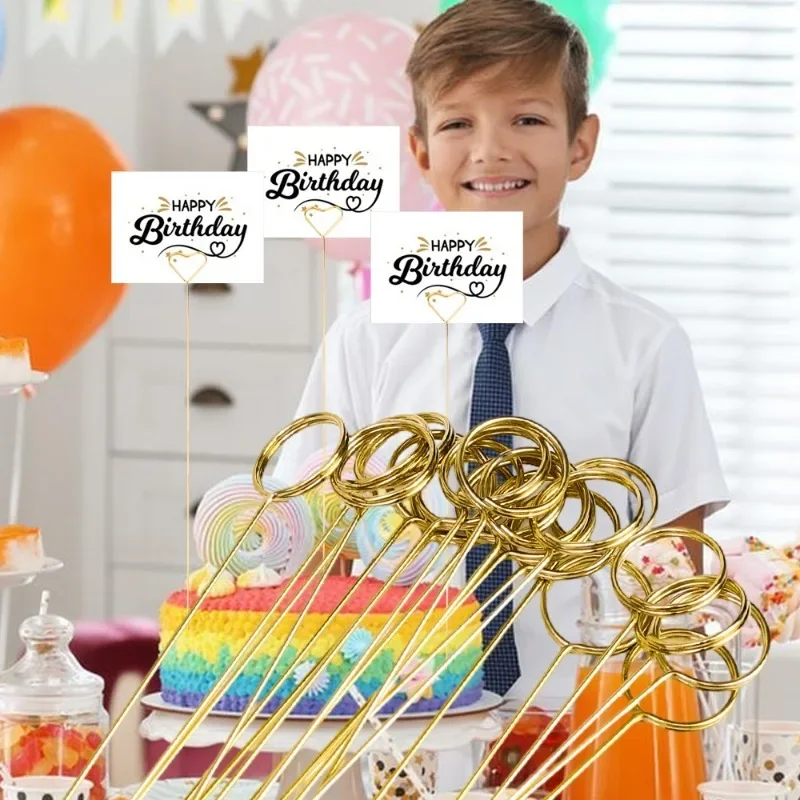 100/20x حاملي بطاقات مقعد زهرة معدنية الذهبي على شكل قلب زهرة لاقط عصا مقاطع DIY بها بنفسك أصحاب ترتيب الأزهار لحفلات الزفاف #3