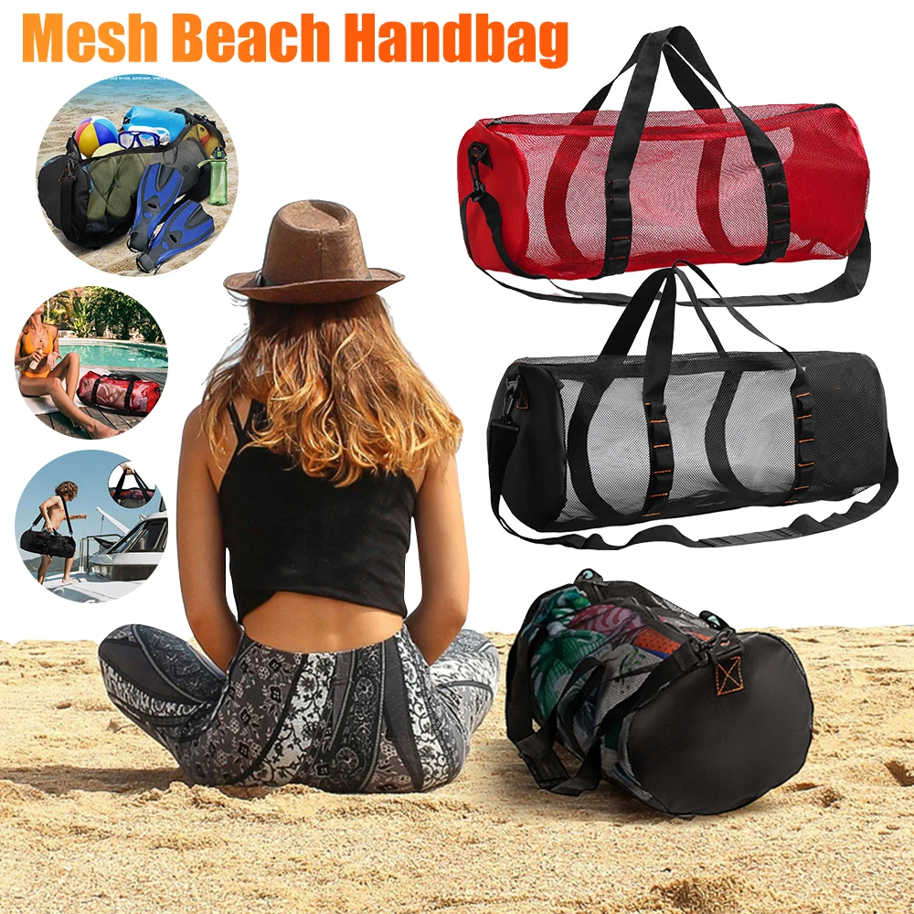 الغوص حقيبة شبكية قابلة للطي في الهواء الطلق شاطئ السباحة تنظيم الحقائب الغوص شبكة القماش الخشن حقيبة للغوص تصفح معدات الغوص