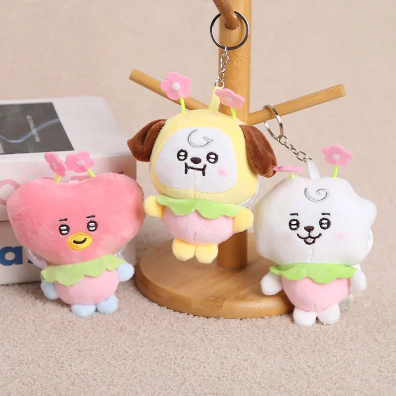 *BT21 Chimmy Cooky Koya Shooky Tata Creative Anime Peripheral Cartoon Keychain Personality Cute Backpack Decorative Doll Pendant