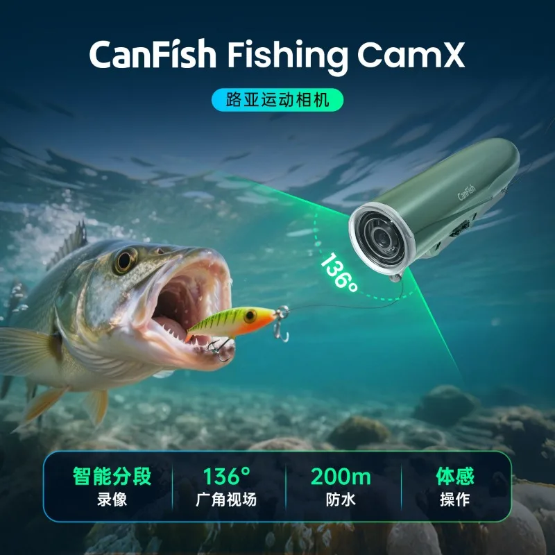 Canfish Fishing Camx Underwater Camera - Underwater Shooting Camera for Lure Fishing and Action Sports