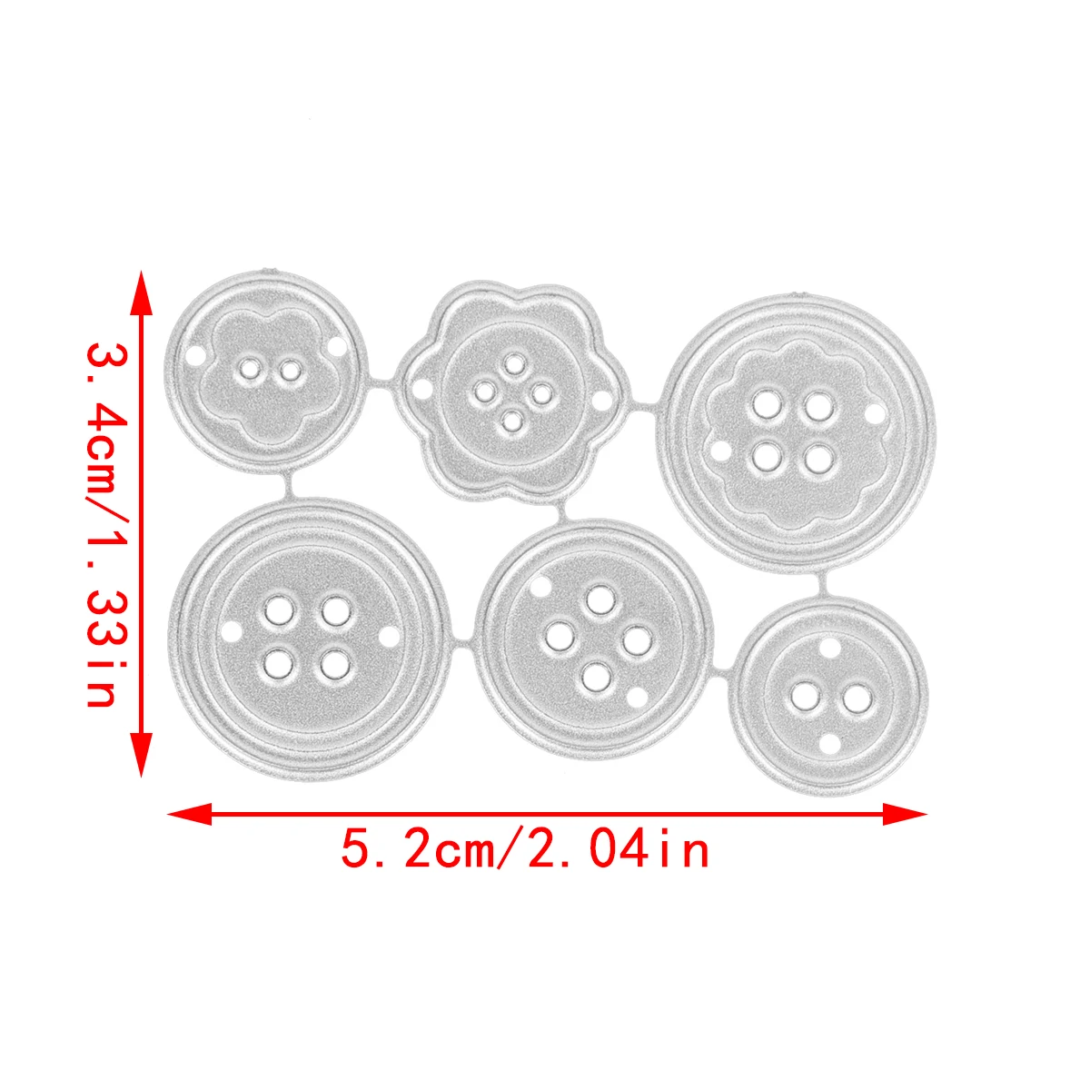 Button Metal Cutting Dies Stencils DIY Scrapbooking Album Paper Card Stencils Die