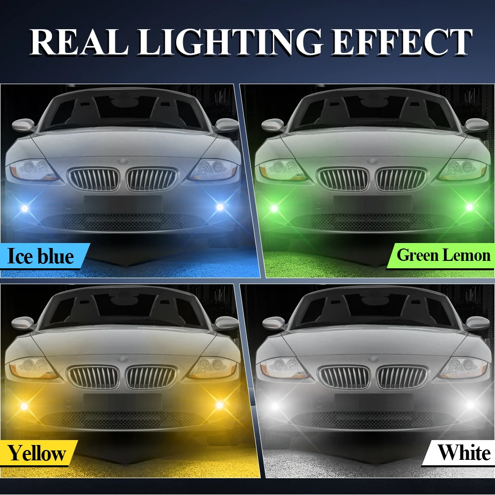 For BMW Z4 E85 E86 Accessories Dual Color LED Front Fog Lights Fog Lamp Bulb White Yellow Lemon Green Ice Blue 2003-2009 2008 view 6