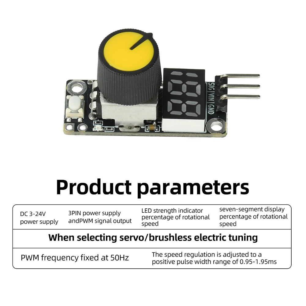Elektronischer Drehzahlregler für 4-Draht-Lüftermotorsteuerung DC 3-24V mit Startschalter Echtzeit-Drehzahlanzeige Einzelsatz oder Großpackung – Detail 7
