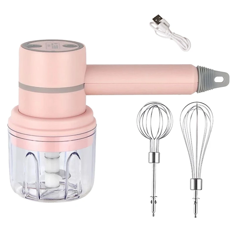 

Wireless Food Mixer 3 Speed Handheld Electric Egg Beater Garlic Baking Mixer Multifunctional Food Processor