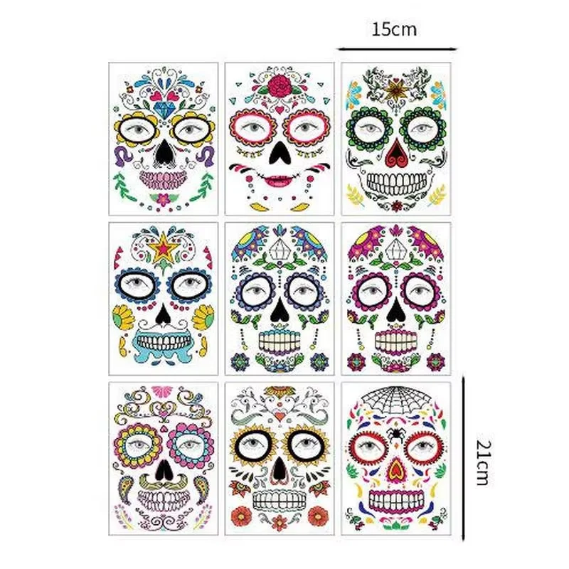 PESENAR Halloween costume accessories: rose veils, earrings, skull gloves and leggings, creating a ghostly fashion appearance