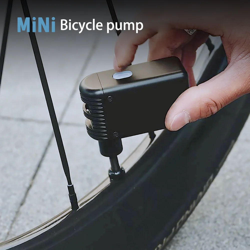 

100PSI Portable Pocket Bike Pump Electric Air Pump Rechargeable Compressor Tire Inflator For Bicycle Pump