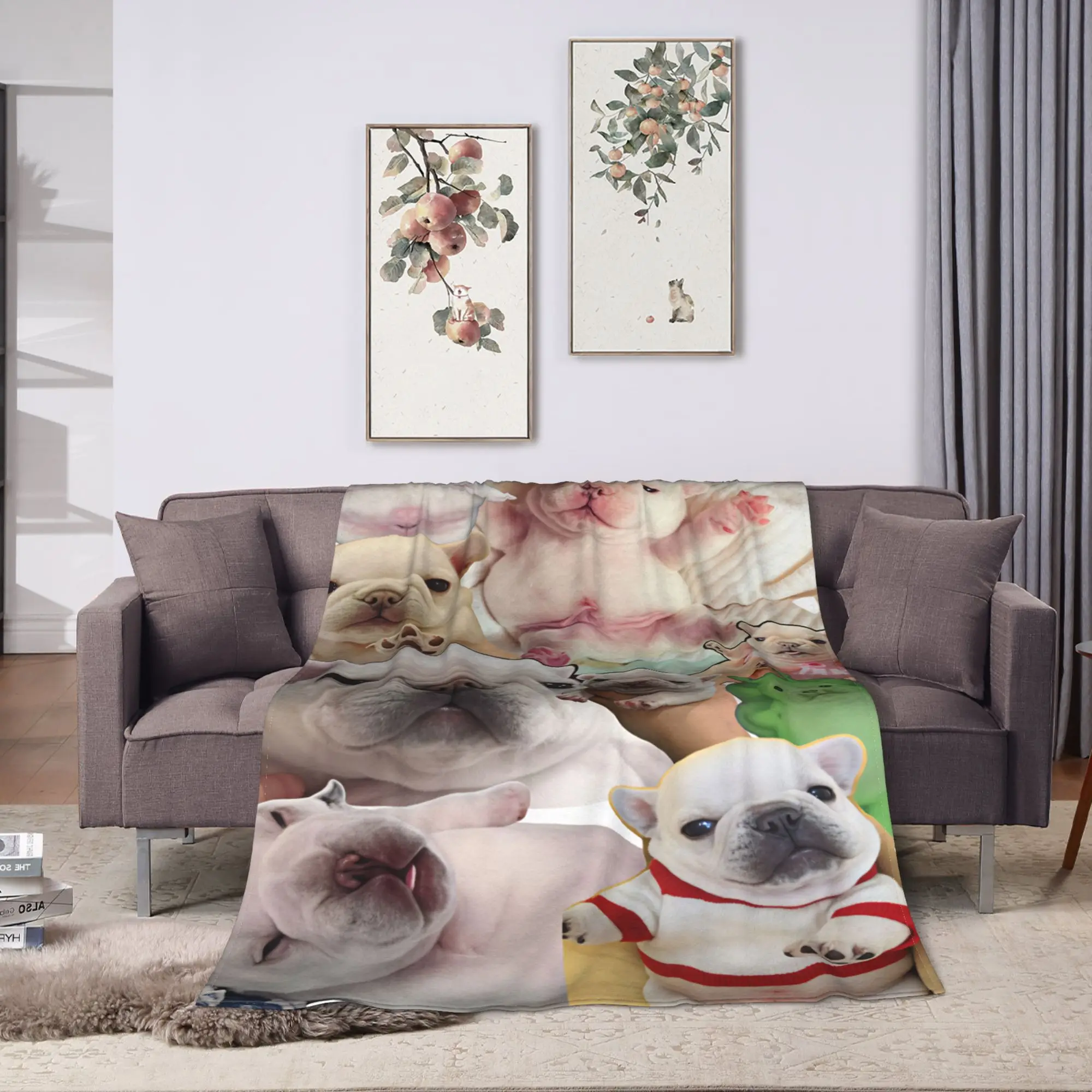Pibble Meme Wash My Belly Funny Blanket  Decorative Flannel Throw Blanket For Couch Chair Super Soft Quality Bedspread Gift