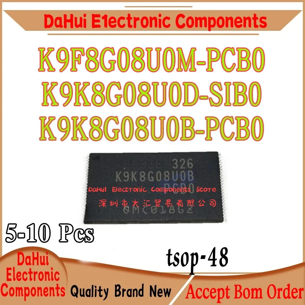 (5-10piece)100% New K9F8G08U0M-PCB0 K9K8G08U0D-SIB0 K9K8G08U0B-PCB0 K9K8G08U0B K9F8G08U0M K9K8G08U0D PCB0 PCBO tsop-48 Chipset