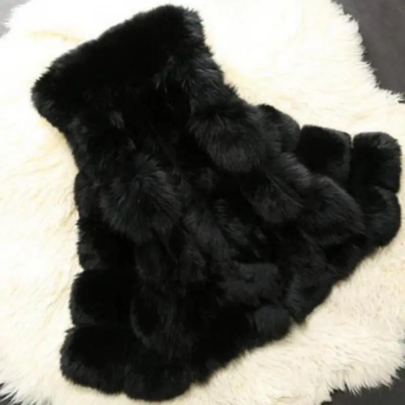 Imagem -02 - Mulher Outono Venda Quente de Luxo Faux Fur Coletes Feminino Inverno Venda Quente Grosso Colete Quente Senhora Cabolsas Cabolsas Gilet Veste S6xl