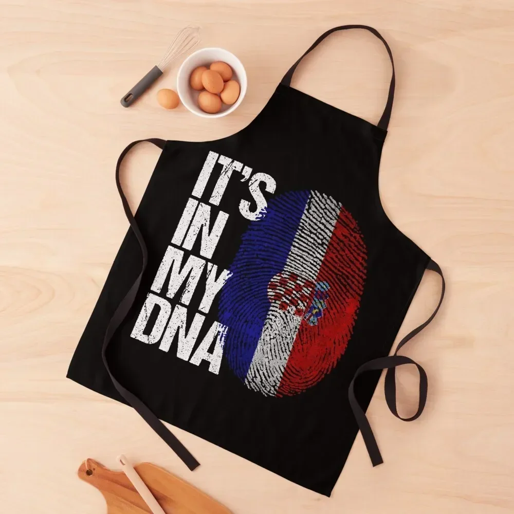 croatia Its In My DNA - Gift For Croatian From Croatia , dna gift womens mens roots flag proud pride Apron Chef Uniform Apron