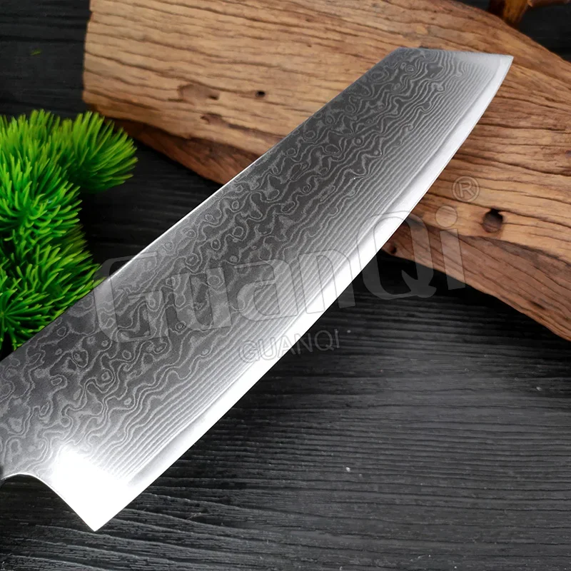 7 Inch Damascus Steel Cleaver Knife Chinese Kitchen Chef Knife Wood Handle Meat Slicer Sashimi Butcher Knives Cutlery