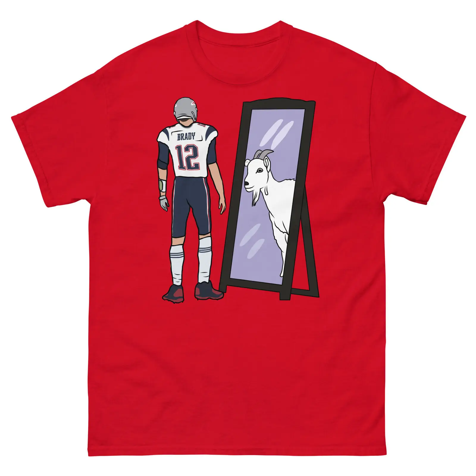 

Tom Brady Mirror GOAT T-Shirt