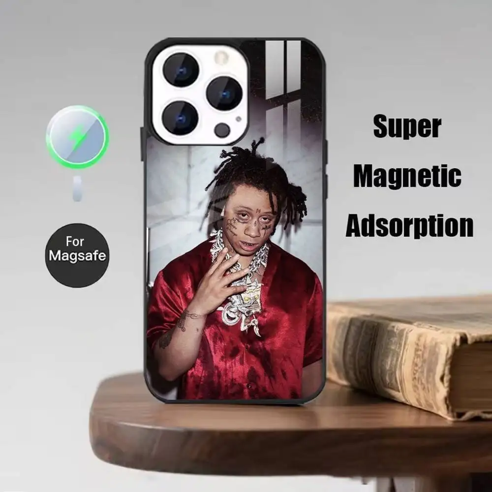 Rapper T-Trippie R-Redd Phone Case For iPhone 17 16 15 14 13 12  Pro Max Plus for Magsafe Mirror Wireless Magnetic Cover