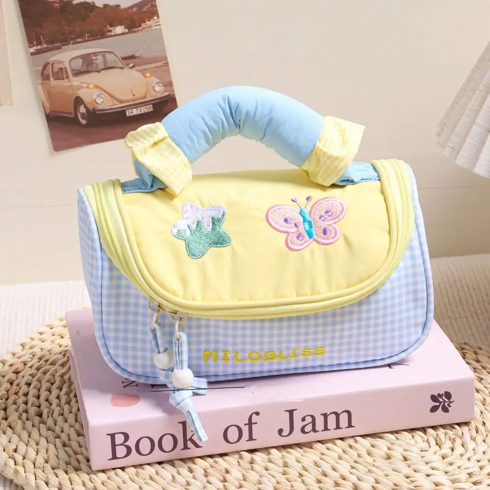 

Large Capacity Handheld Makeup Bag Candy Color Multifunctional Pencil Case Stationery Organizer Aesthetic