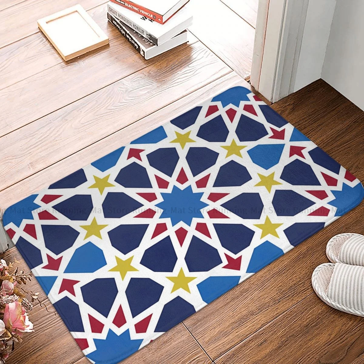 MORROCAN ART Bathroom Non-Slip Carpet C Zellige Morocco Traditional Design Living Room Mat Entrance Door Doormat Floor Decor Rug