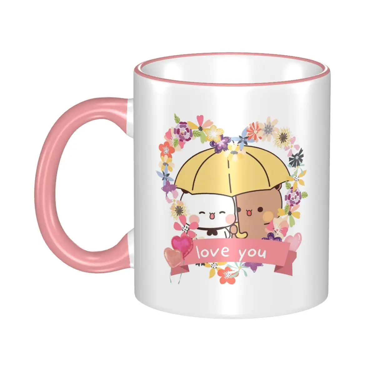 

Panda Bear Couple Anime Cartoon Merch Coffee Mug Fun Bubu And Dudu Cup Gift