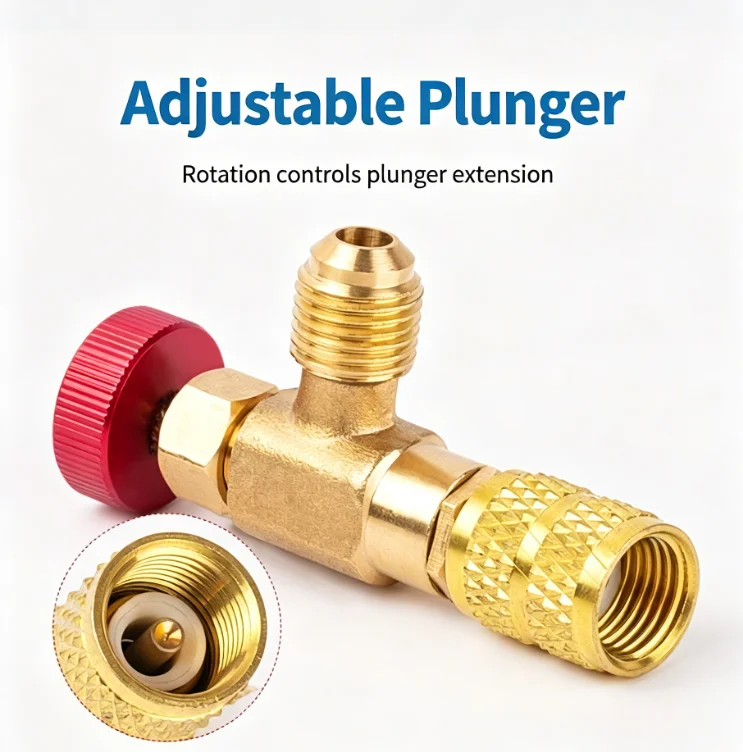 AC Refrigerant Safety Valve R22 R410 R32 Liquid Filling Adapter Air Conditioner Fluorine Charging Refrigeration Repair Tool