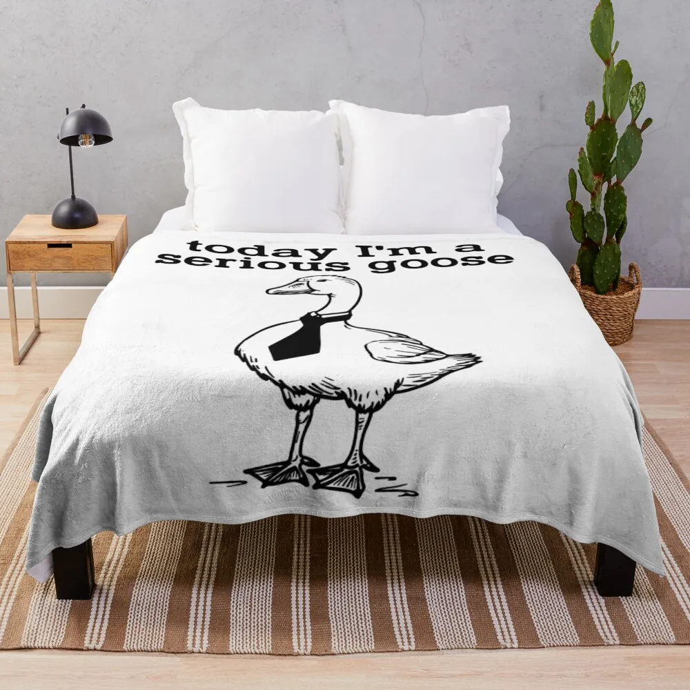 Today I'm a Serious Goose Throw Blanket Blankets For Baby Summer Beddings Cute Blankets