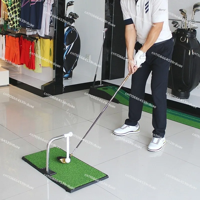 Golf batting pad swing practitioner indoor trainer 360 rotating rod with suction cup anti-skid
