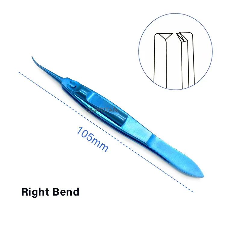 Aço inoxidável Oftálmico Strabismus Fórceps, Instrumento Oftálmico Autoclavável, Pinças De Titânio