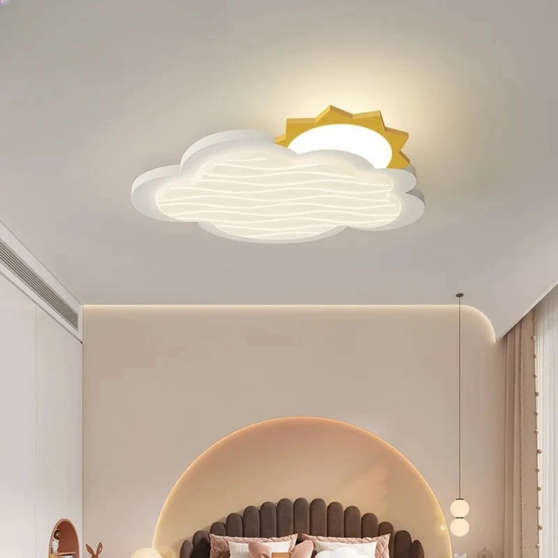 Modern Rainbow LED Ceiling Lights Minimalist Sun Lamps Home Decorative Lighting for Children Bedroom Balcony Study Living Room