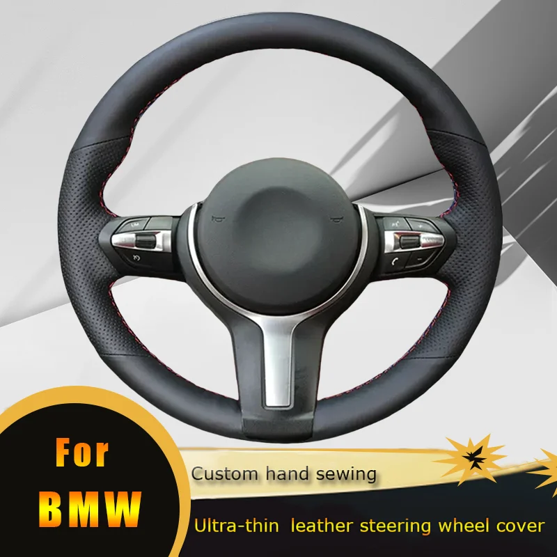 

DIY Car Steering Wheel Cover Non Slip Perforated Leather For BMW M2 M3 F80 F82 M4 M5 F12 F13 M6 F85 F87 X5 X6 F33 F30 M Sport