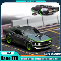 New HPI Nano TTR 160980 Rc Car 1/64 Simulation Ford Mustang Mini Electric LED Remote Control Car RTR Toys Cars Holiday Gifts