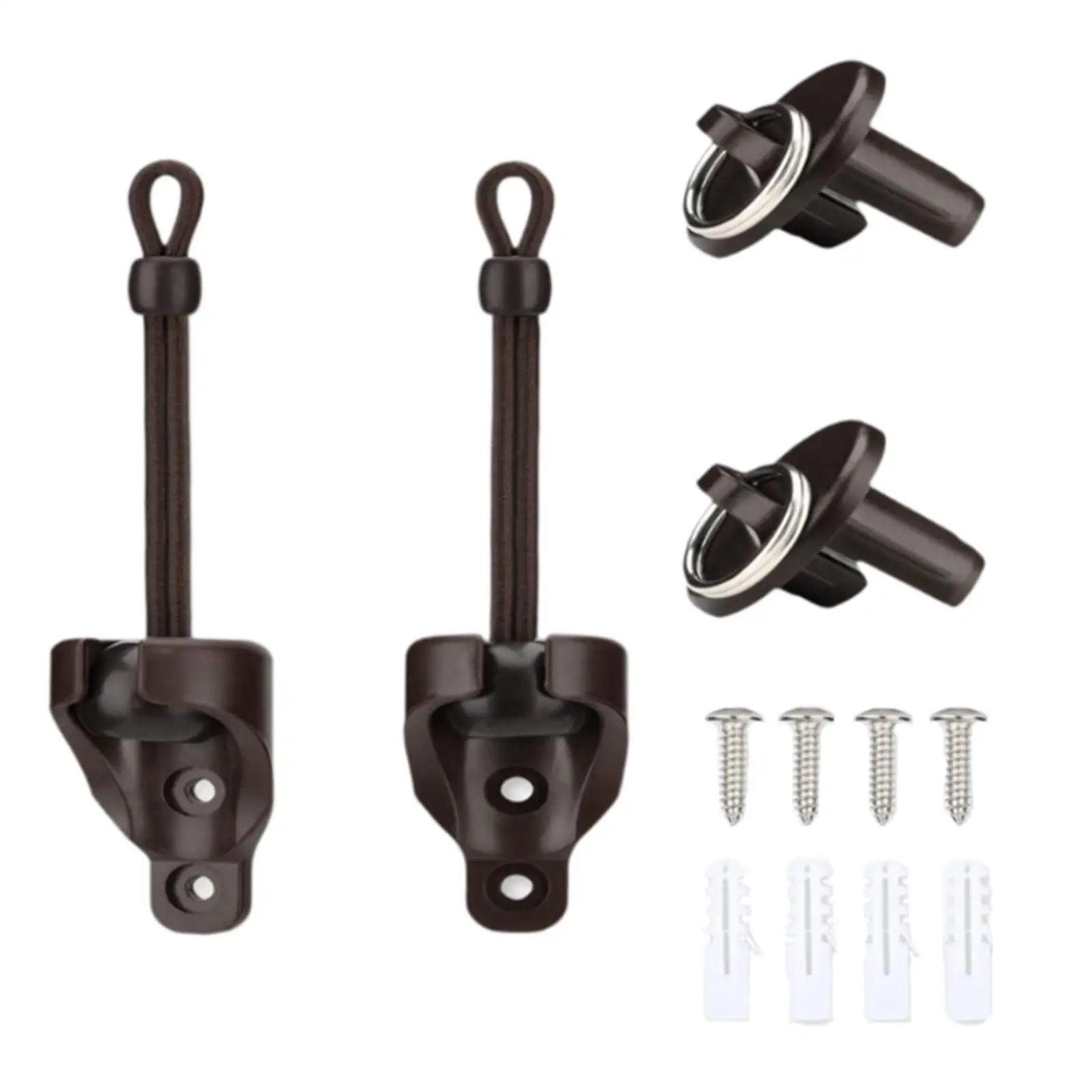 Bungee Kit and End Cap Spare Parts Easy Installation Accessories Replace Set of 2 Repair Multifunctional Curtain Holders