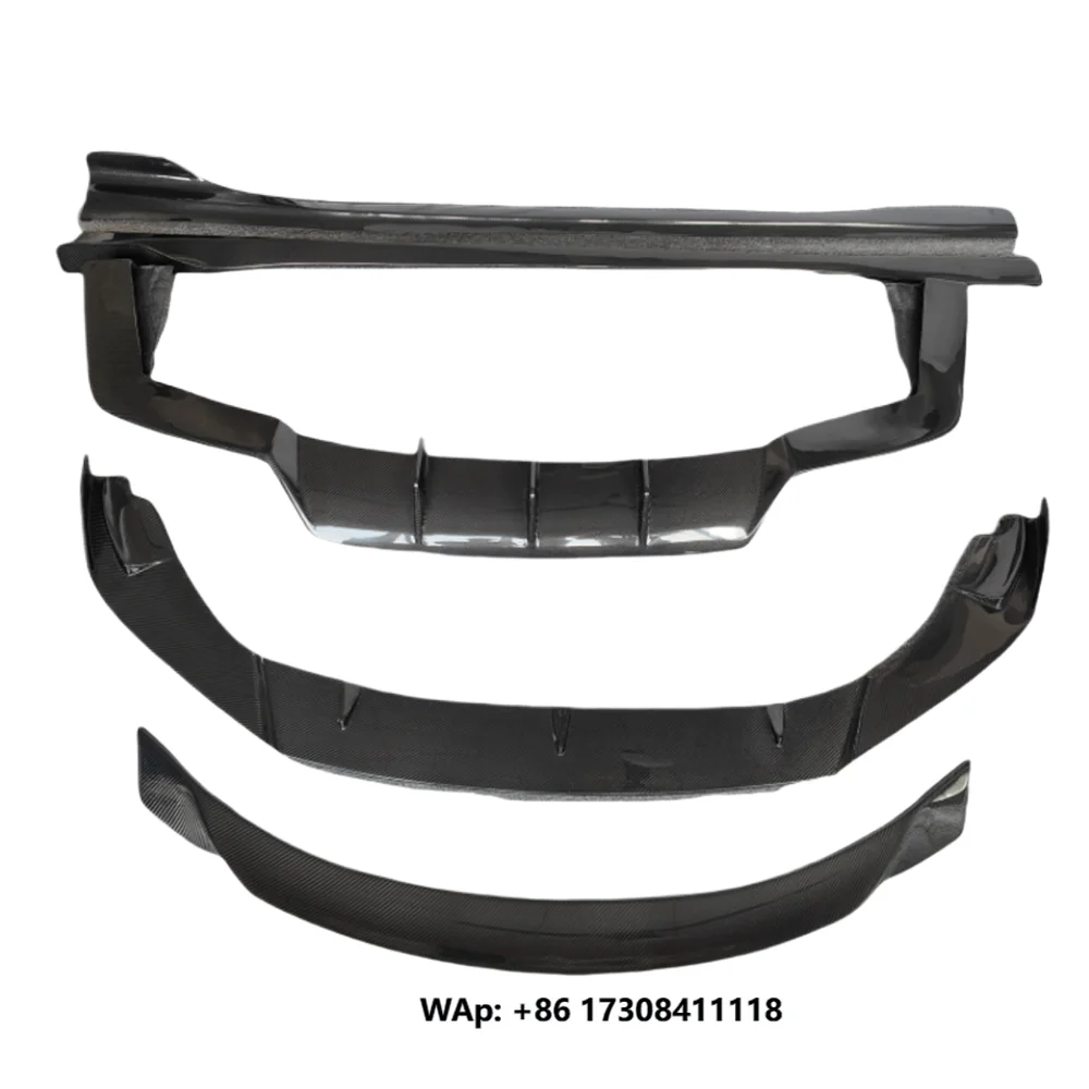 High Quality Carbon Fiber Body Kit for Ghibli Includes Front Lip Side Skirt Rear Diffuser Spoiler