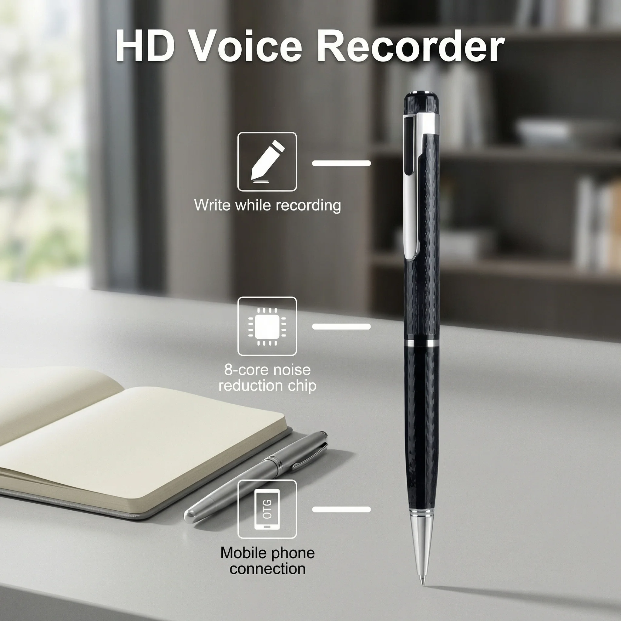 Mini Voice Recorder Pen Activated Recording Dictaphone Micro Audio Sound Digital Small Professional Usb Flash Secret Record