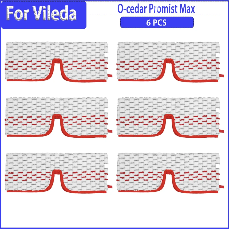 Microfiber Floor Mop Pads Compatible with O-cedar/Vileda Promist MAX Washg Replacement Spare Parts Accessories