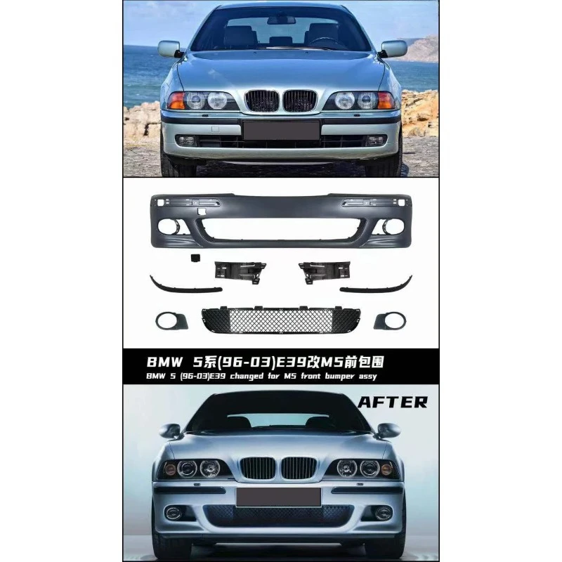 E39 M5 Style Front Bumper Car Exterior Accessories Front Bumper Body Kits for BMW 5 Series E39 1996-2003