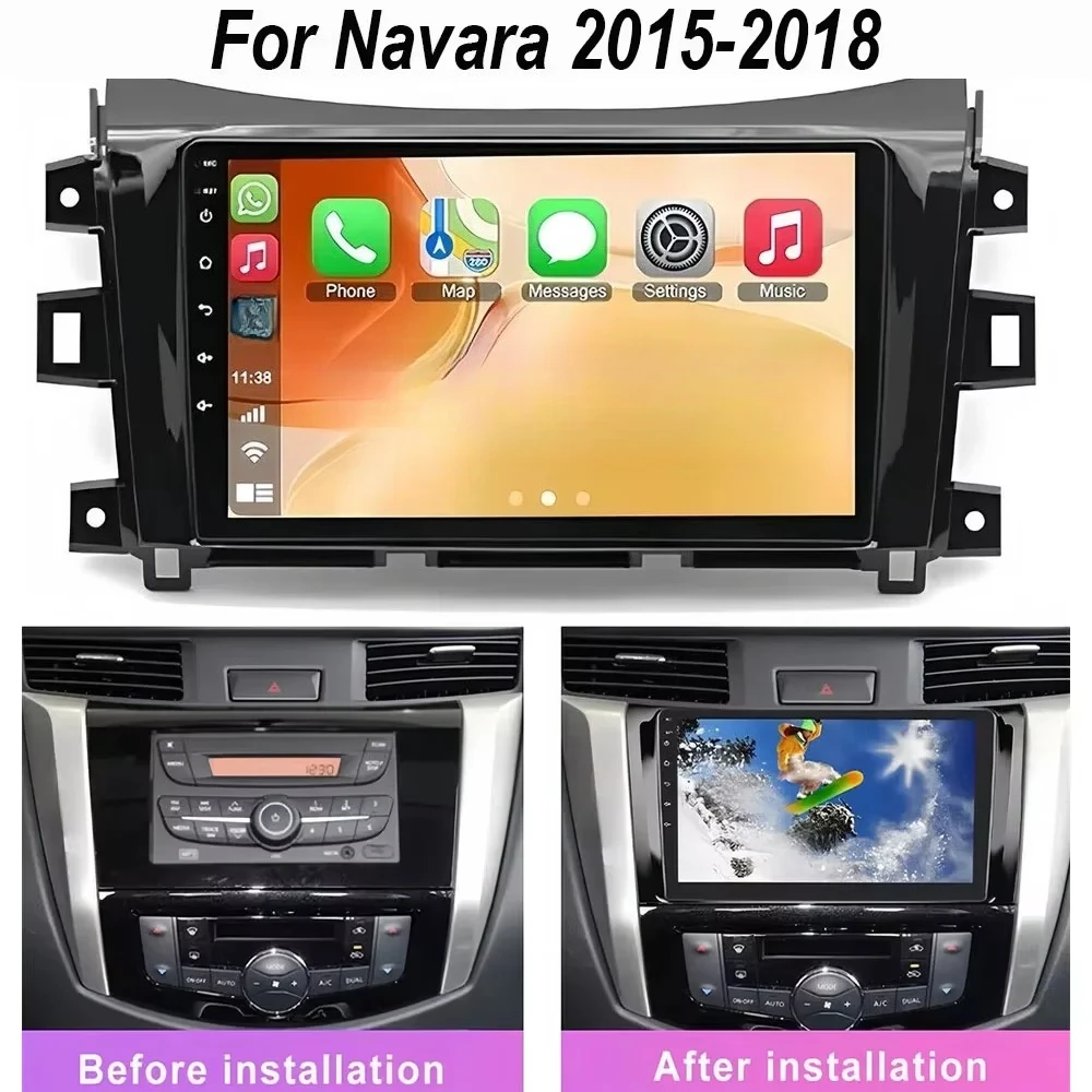 

2G+32G Android 13 Fit for Carplay Car Stereo Radio GPS Compatible for Nissan Navara 2015-2018 Multimedia WIFI Navigation Video