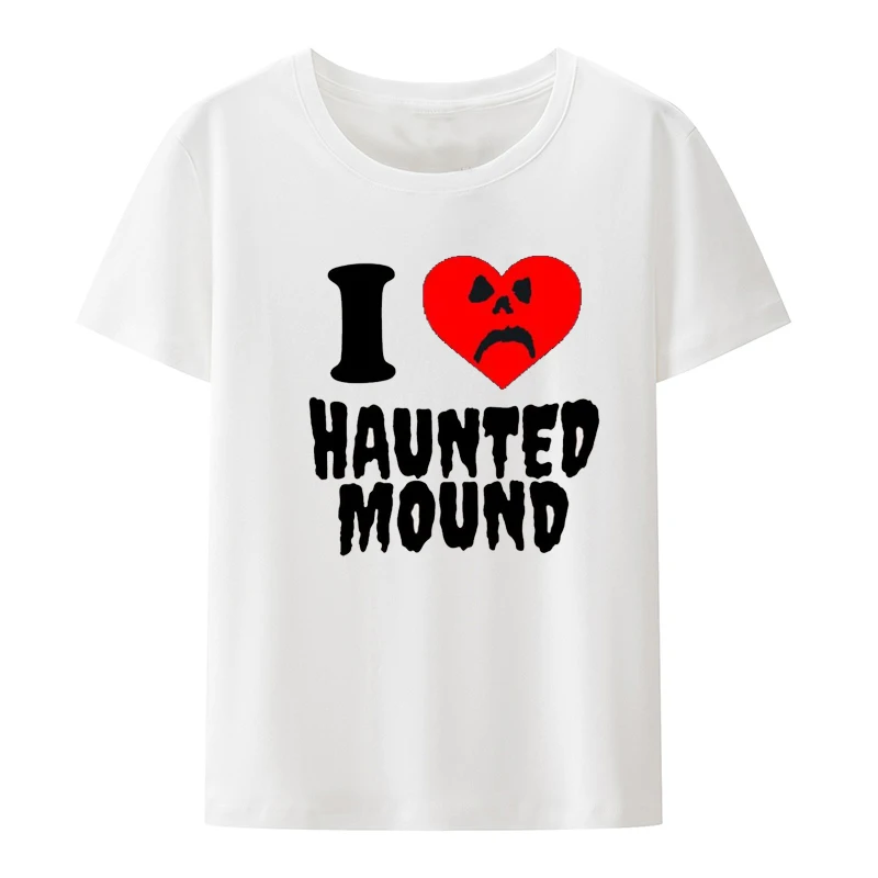 Sematary I Love Haunted Mount T-shirt Fashion Trend Heart shaped Unisex Short Sleeve T-shirt O-Neck Creative T-shirt Fashion Coo