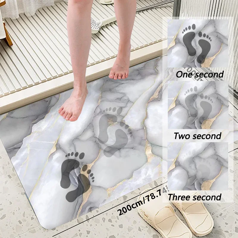 

Super Large Absorbent Pad, Marble Floor Pad Diatomaceous Earth Anti Slip and Oil Absorbing Washable Kitchen Carpet Pad