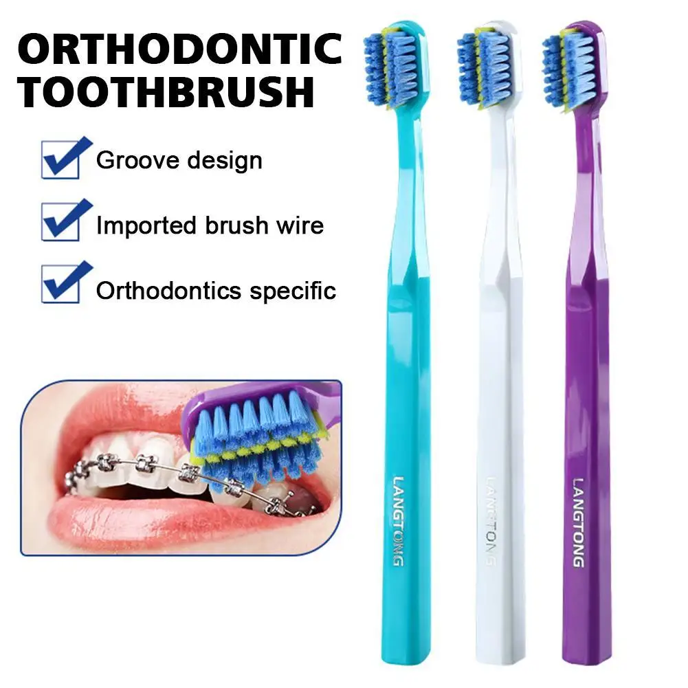 Orthodontic Toothbrush V-Trim Brush Interspace Brush for Ortho Brace Teeth Cleaning Oral Care Teeth Brush Oral Cleaner 1/3Pcs