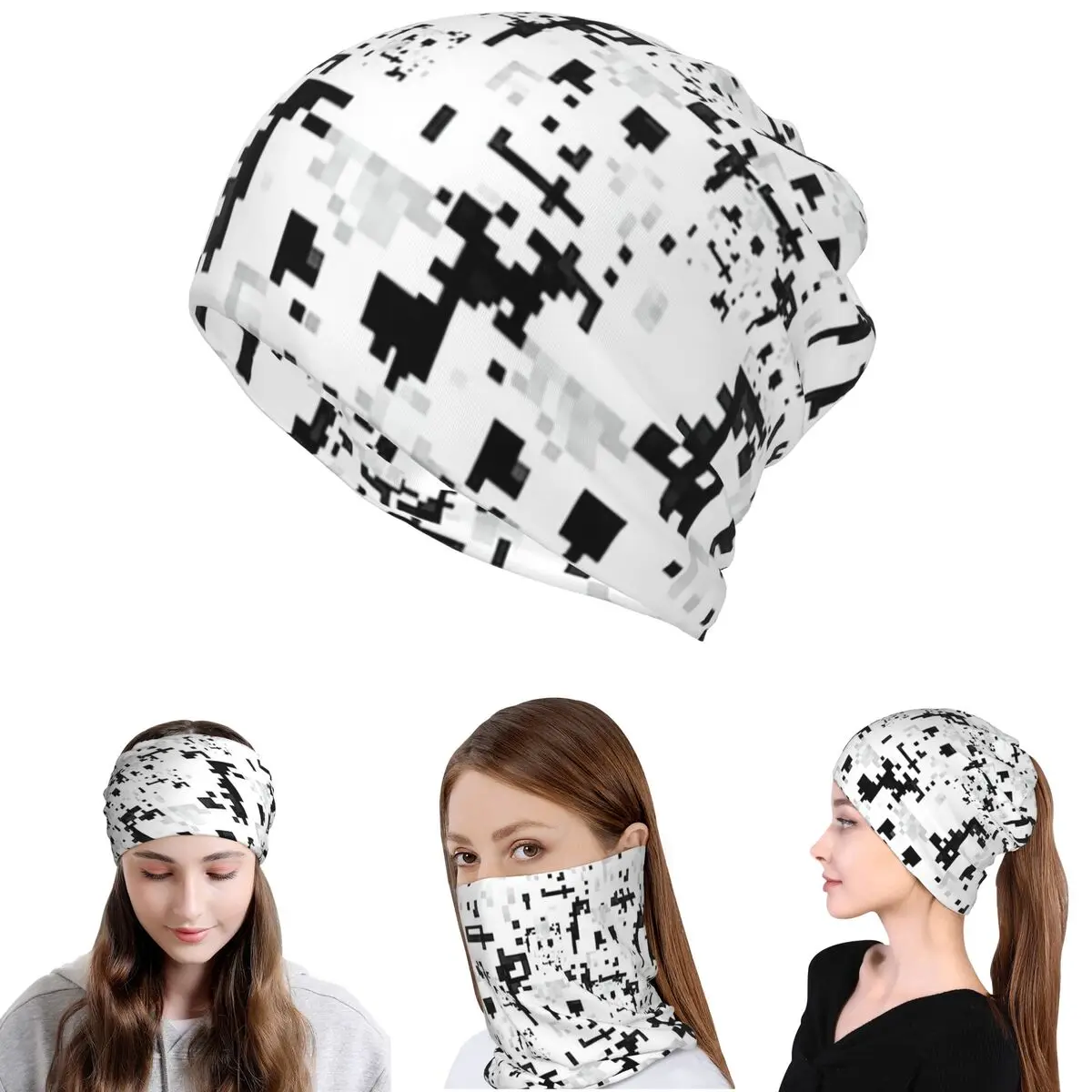 

Anti Facial Recognition Bandana Neck Cover Wrap Mask Scarf Multifunction Headband Beanies Hat Unisex Adult Windproof
