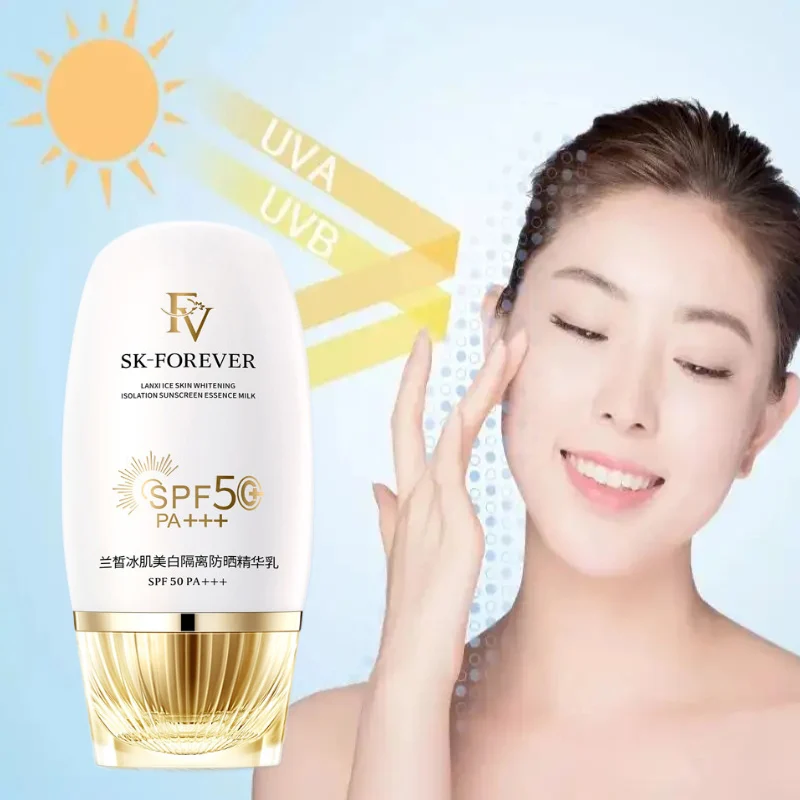 FV viso corpo crema solare sbiancante crema solare latte UV crema protettiva per la pelle Anti-invecchiamento controllo dell'olio idratante SPF50 +