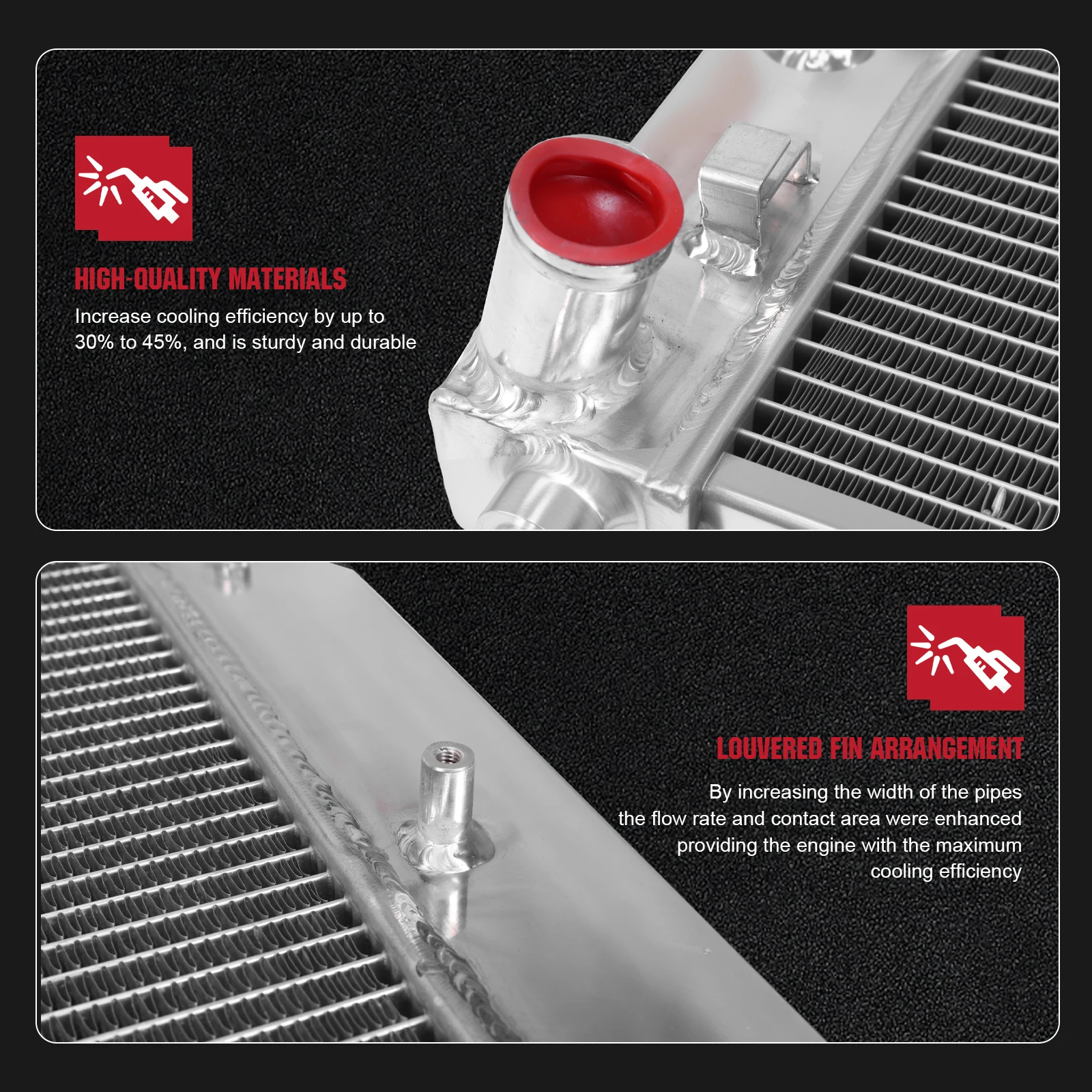 Refrigeradores de óleo do motor do radiador de refrigeração da substituição do radiador de alumínio do núcleo de 2 fileiras para chevrolet captiva sport 2008-2015