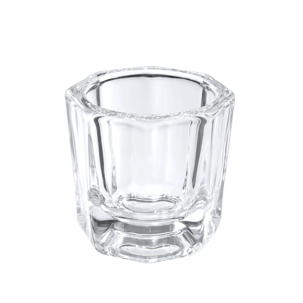 KADS Dappen Dish with Lid for Acrylic Nails Clear Glass Acrylic Nail Monomer Liquid Bowl Acrylic Powder Holder Acrylic Glass Jar