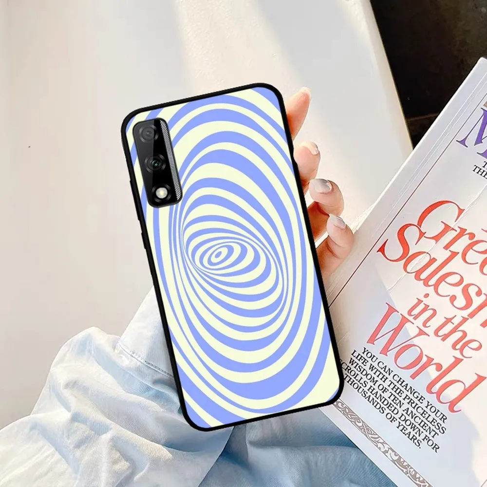 Fashion Swirl Pattern Phone Case For Huawei Y9 6 7 5 Prime Enjoy 7s 7 8 Plus 7a 9e 9plus 8E Lite Psmart Shell